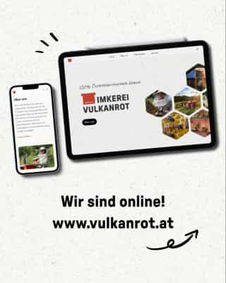 Social media post announcing our new website