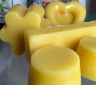 Beeswax blocks for making natural cosmetics